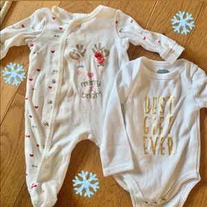 Baby Winter Christmas Holiday Newborn Photo Outfit